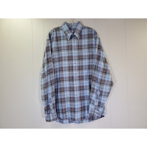 Brooks Brothers Madison Men's Large Plaid Long Sleeve Button Down Shirt - Picture 3 of 6